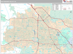 San Fernando Valley Metro Area Digital Map Premium Style